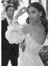 Strapless Ivory Lace Tulle Dreamy Wedding Dress